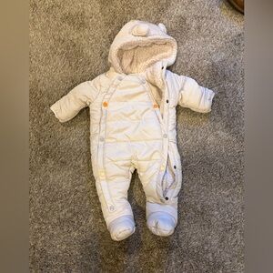 Weatherproof Ivory Quilted Kids Footie